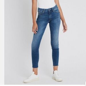 MOTHER The Looker Ankle Fray Jeans In Satisfaction Guaranteed Size 24